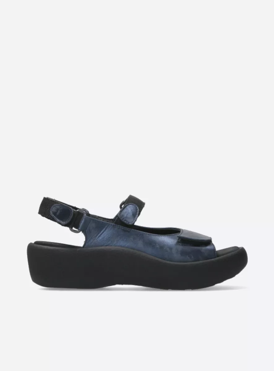 SANDALE WOLKY JEWEL BLEU MARINE AMALIA NUBUCK
