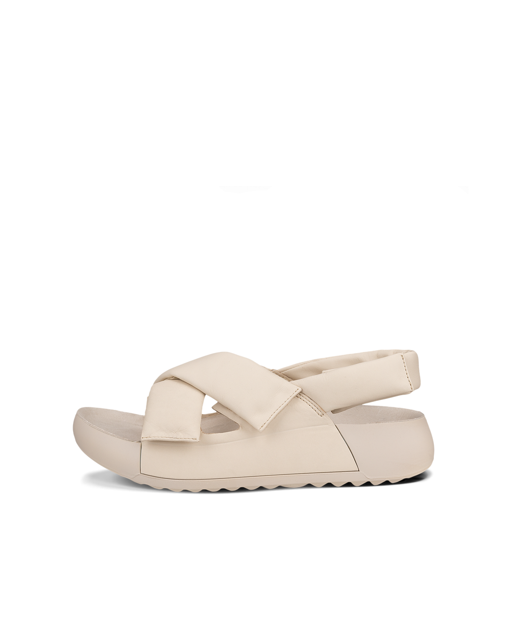Sandale femme ECCO Cozmo PF-2-Strap en cuir calcaire