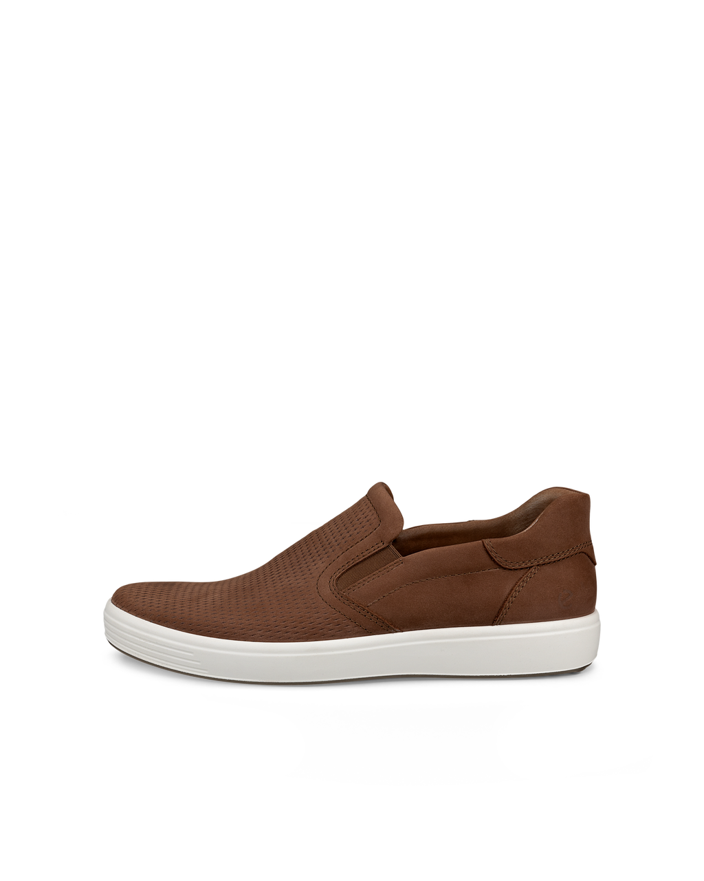 Baskets ECCO SOFT 7 SLIP ON V2 en cuir marron cacao