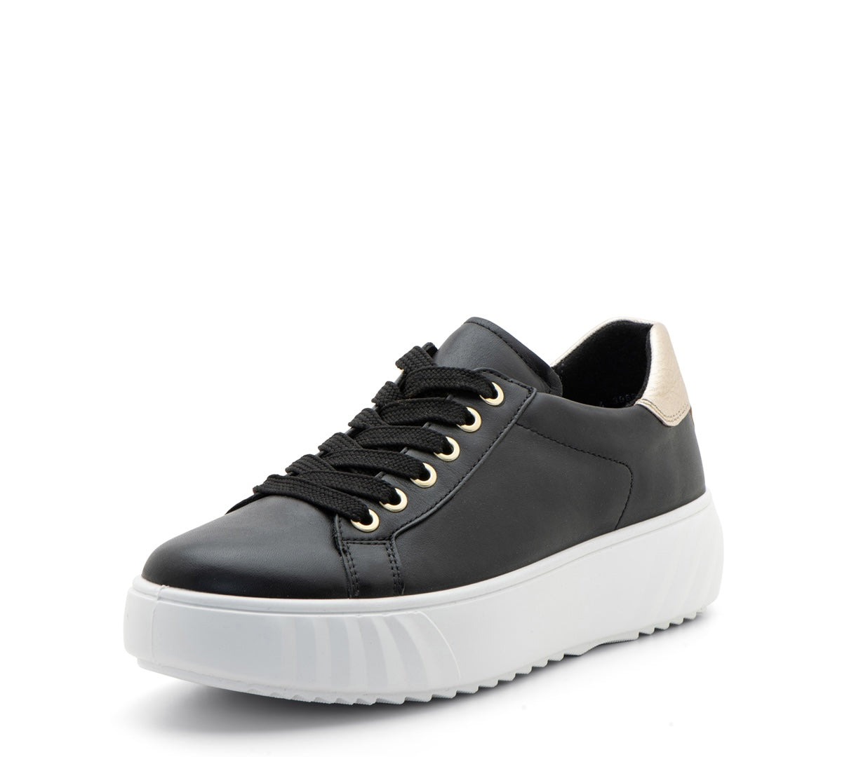 ARA SHOES MIKKY SNEAKER À LACETS EN CUIR DE VEAU NOIR