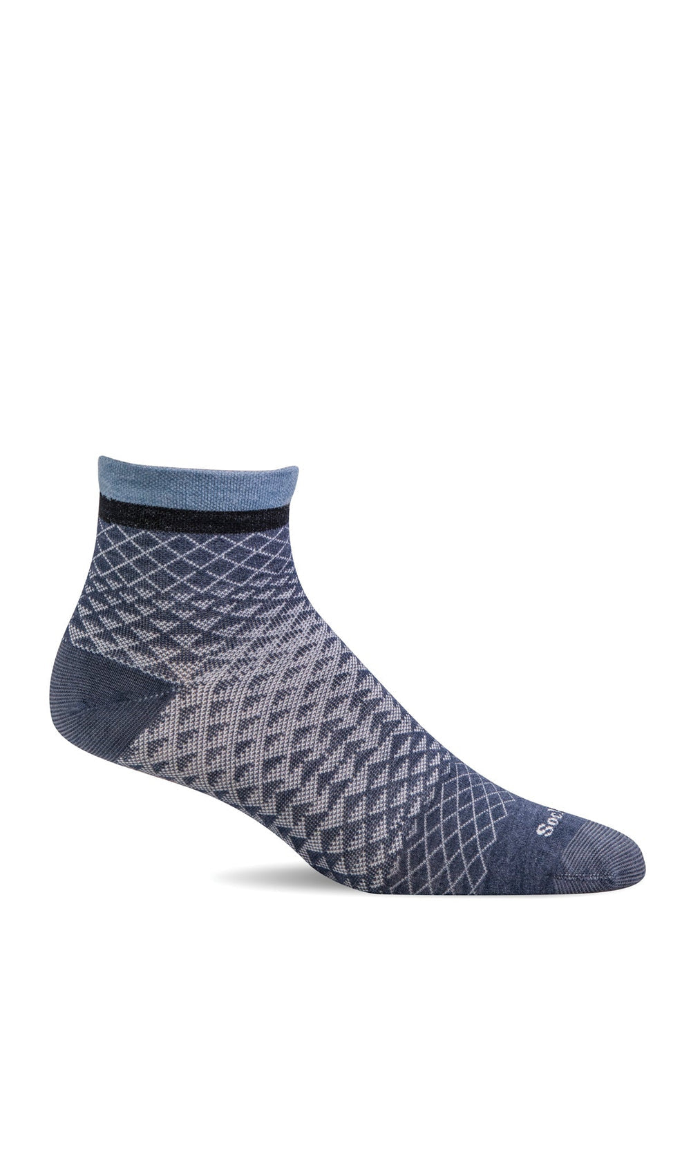 SOCKWELL PLANTAR EASE QUARTER DENIM