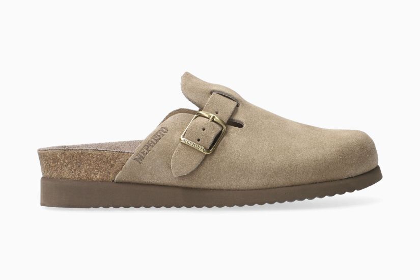 MEPHISTO HALINA WARM GREY SANDVEL SUEDE LEATHER