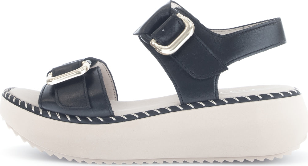 SANDALE GABOR 2 BRIDES 64 590 27 CUIR NOIR