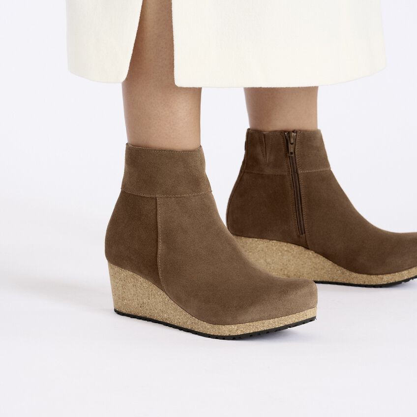 BOTTES COMPENSÉES BIRKENSTOCK EBBA EN DAIM THÉ FONCÉ 