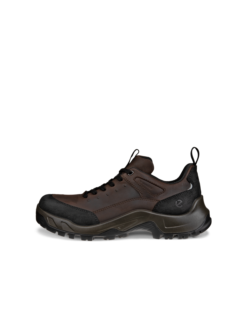 Chaussures tout-terrain ECCO pour homme, imperméables, en cuir noir/moka