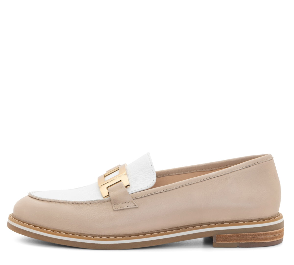 CHAUSSURES ARA MOCASSINS KATSURA EN CUIR DE VEAU BLANC ET COQUILLE