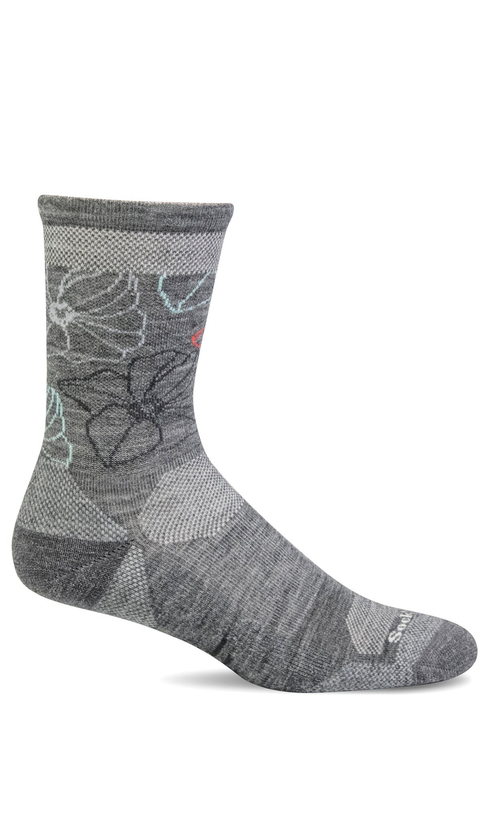 SOCKWELL PETAL POWER CREW 15-20 MMHG GRIS