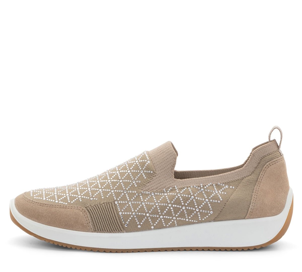 CHAUSSURES ARA LISBON SLIP ON SABLE TISSÉ STRETCH