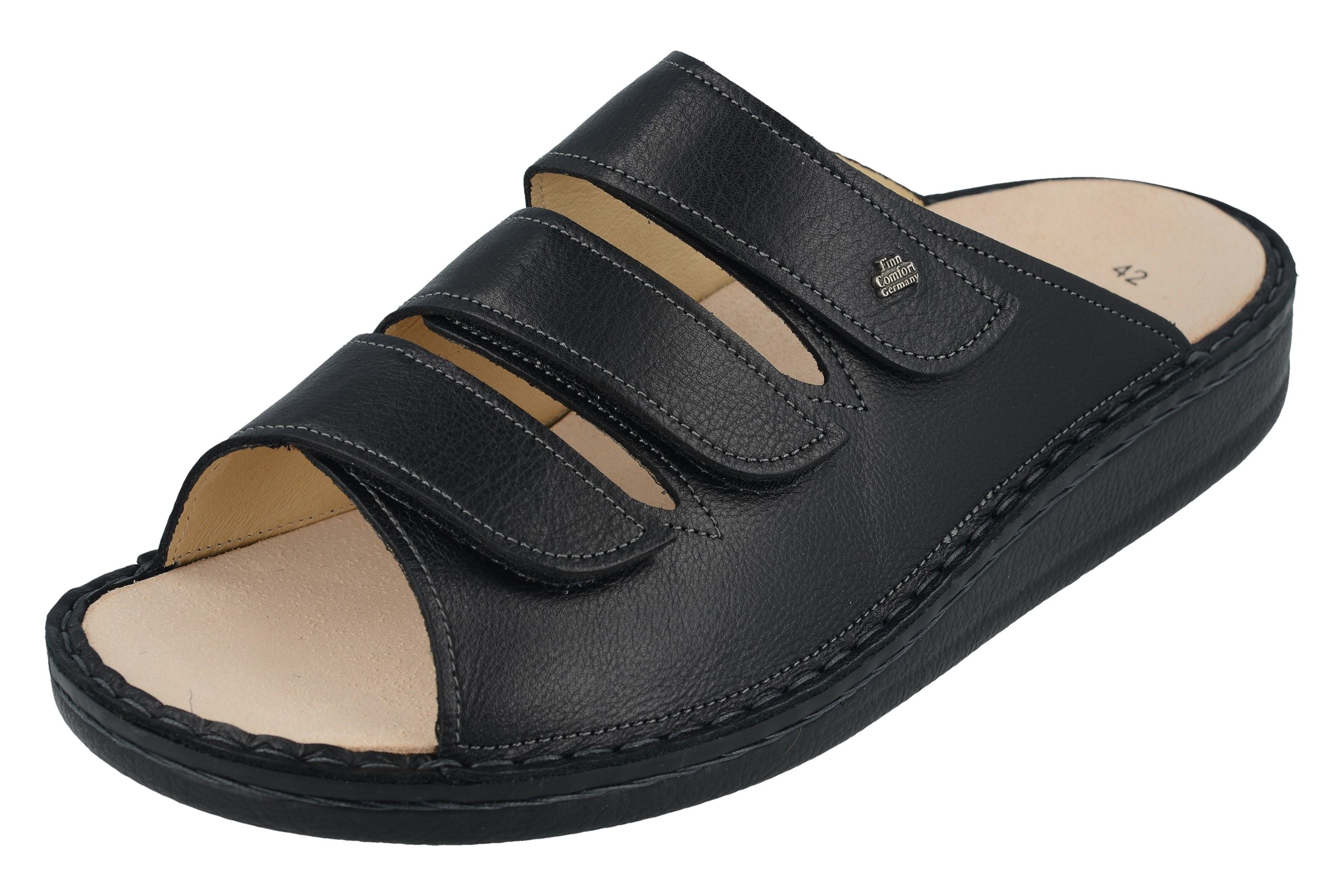 FINN COMFORT KORFU SANDAL BLACK NEYMAR