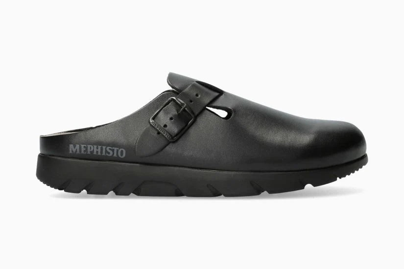 MEPHISTO ZAVERIO FIT SABOT CUIR NOIR