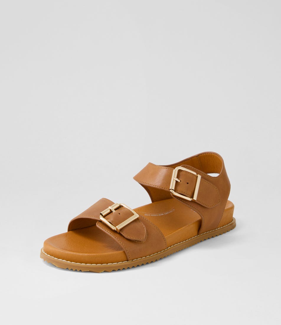 SANDALES ZIERA HASTICE CUIR BRUN