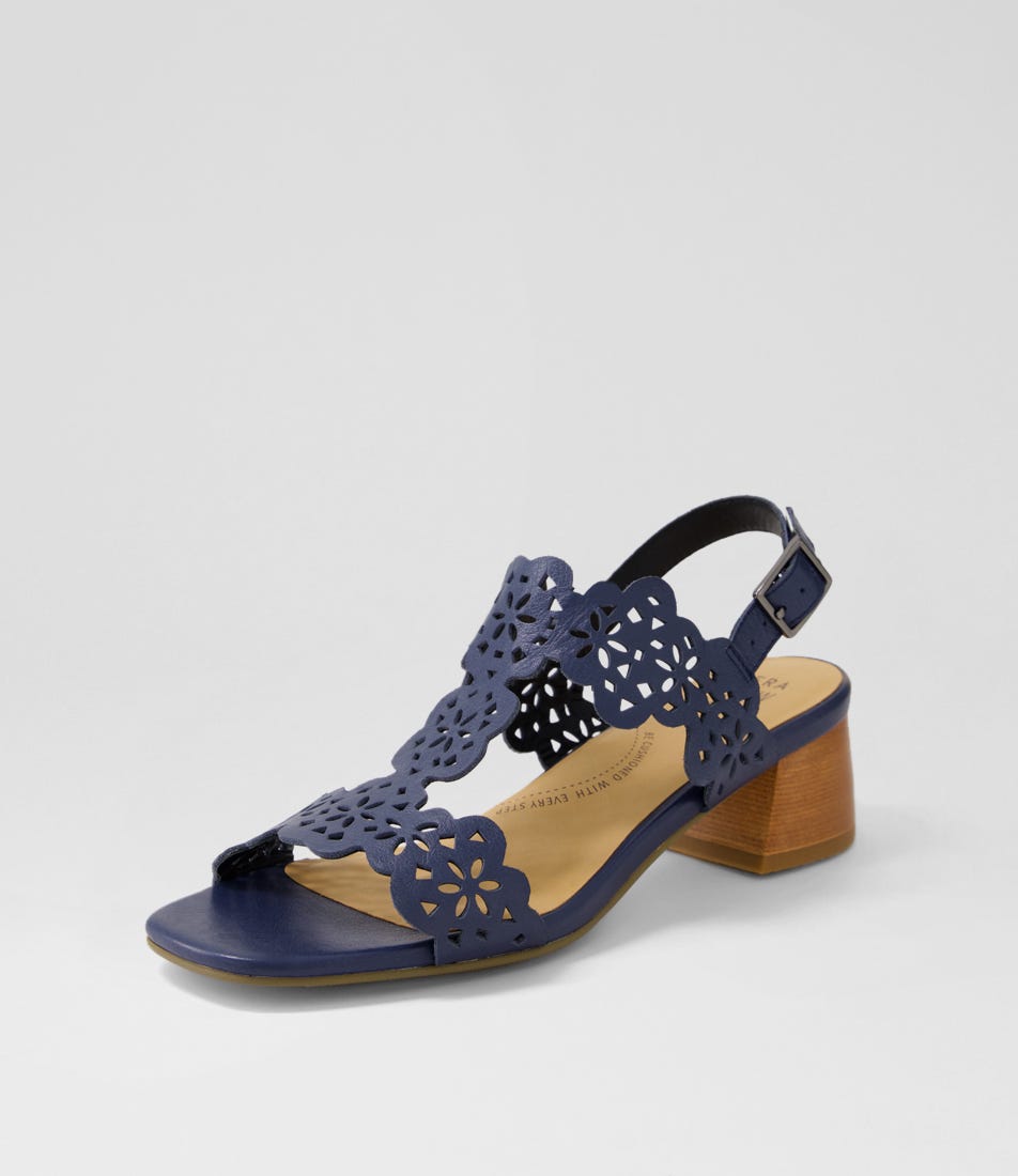 ZIERA COACHY CUIR BLEU MARINE