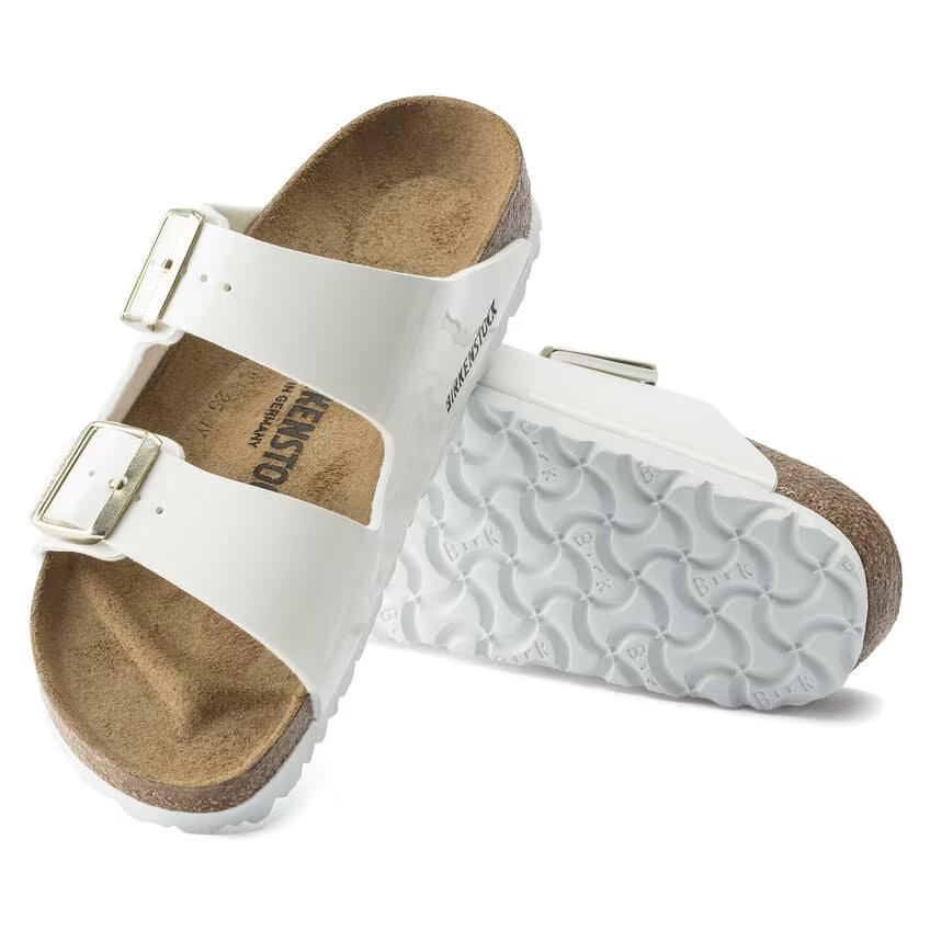 BIRKENSTOCK ARIZONA BIRKO FLOR BREVET BLANC