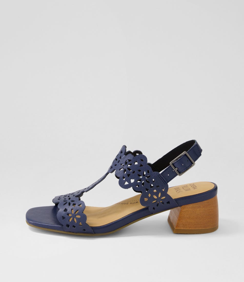 ZIERA COACHY CUIR BLEU MARINE