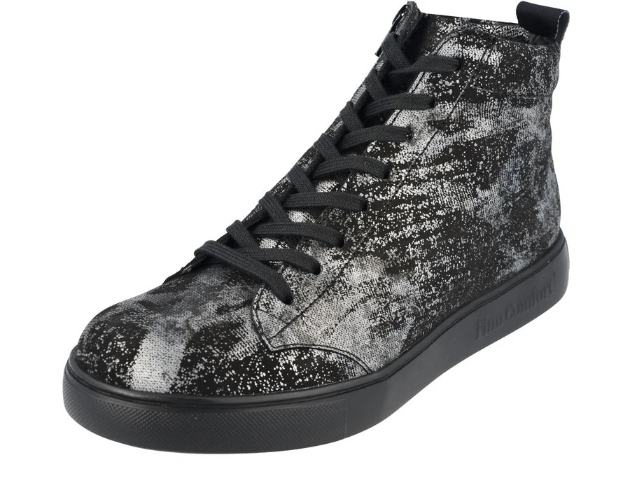 FINN COMFORT PISCO NERO ARGENT (FERMETURE ÉCLAIR)