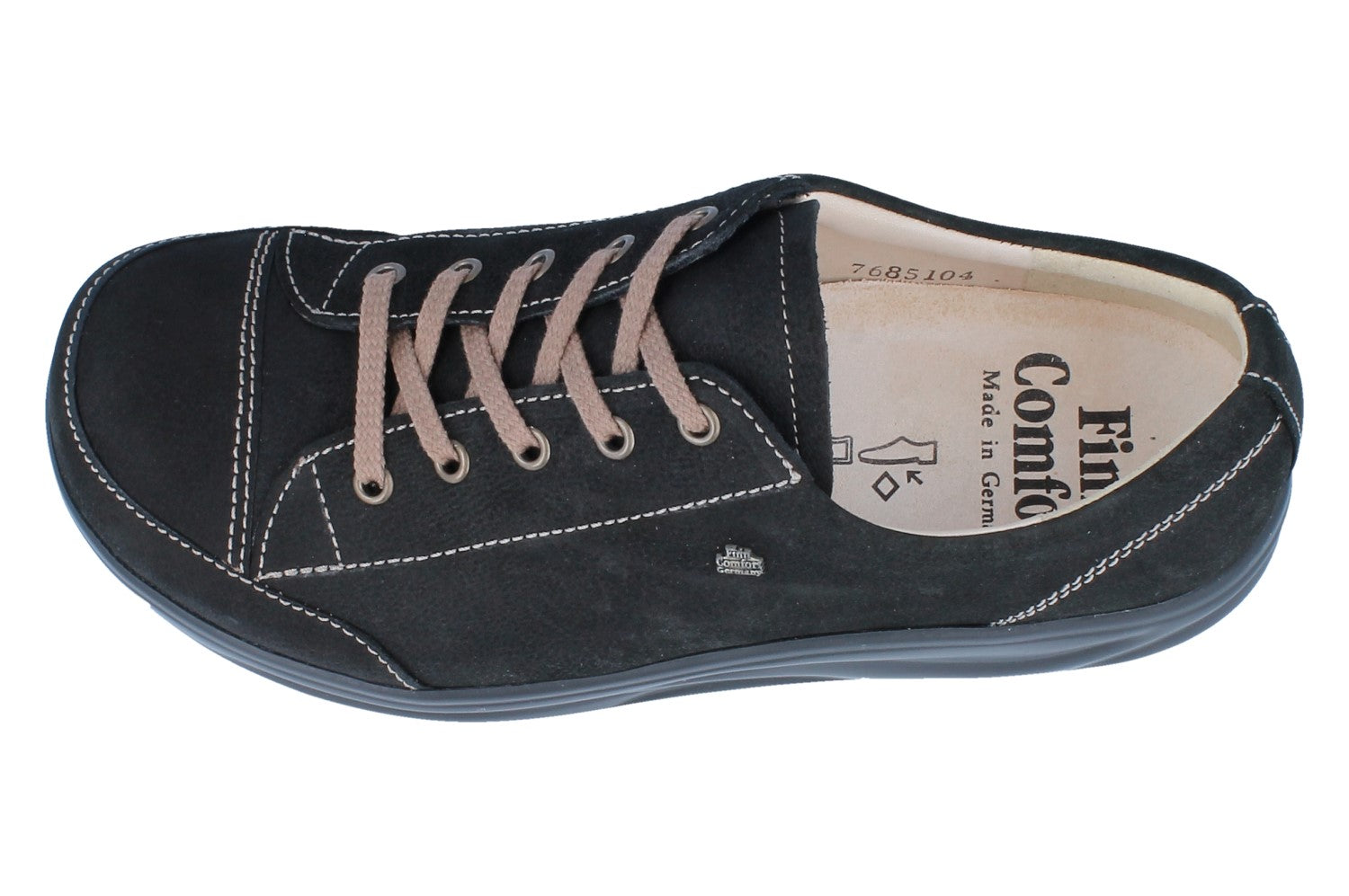 BASKETS FINN COMFORT IKEBUKURO À LACETS NOIRES RODEOBUCK