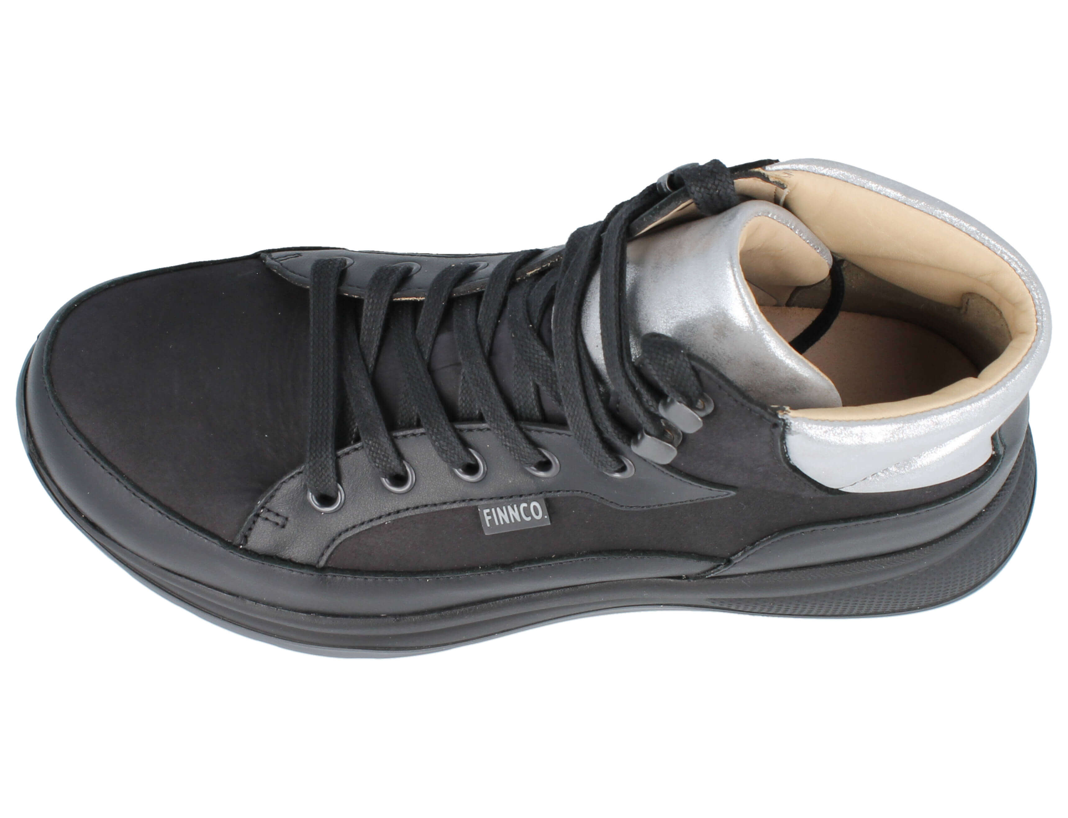 BOTTES FINN COMFORT DAYTONA NOIR/ARGENTO NAPPA