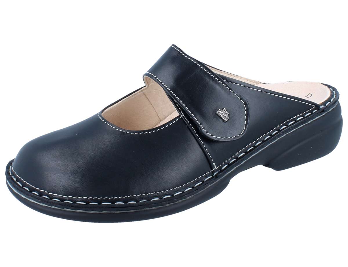 FINN COMFORT STANFORD CLOG BLACK NAPPA