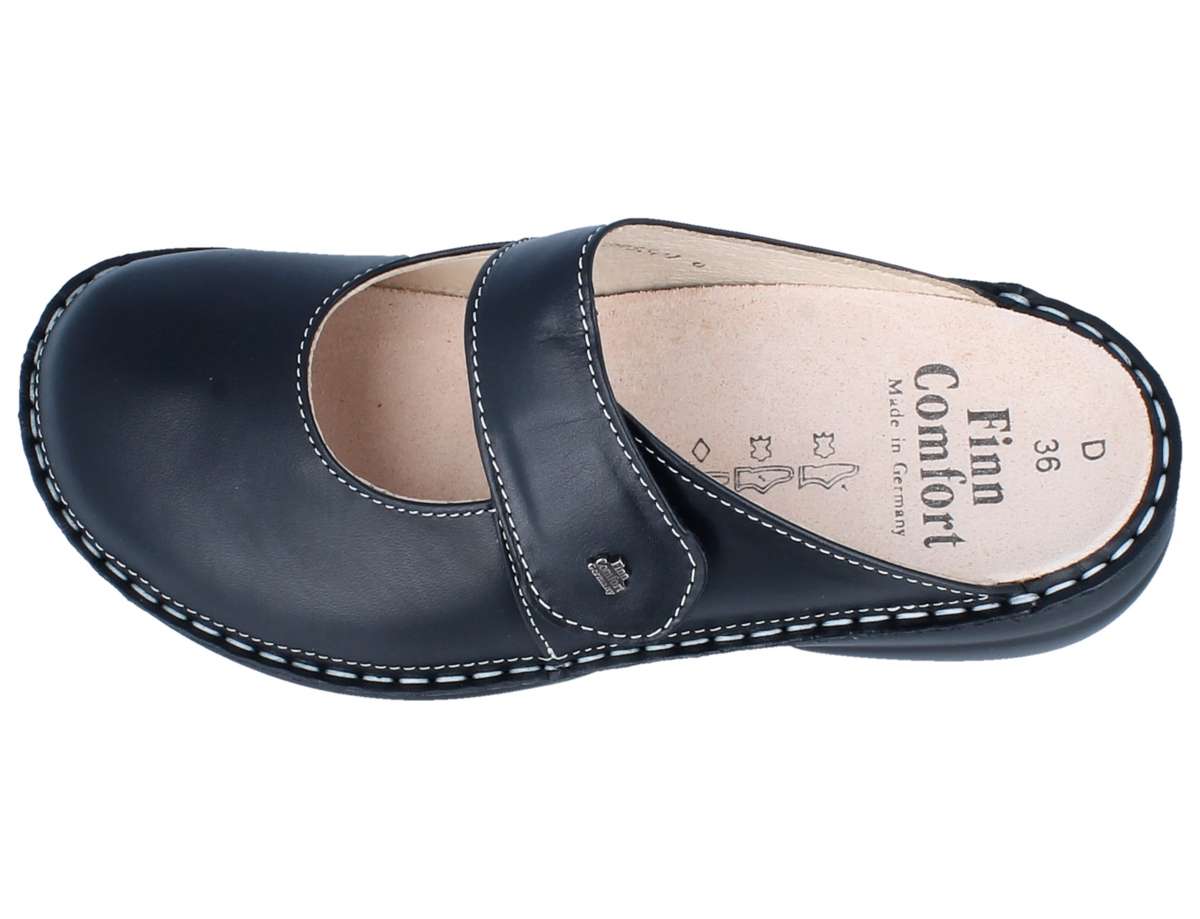 FINN COMFORT STANFORD CLOG BLACK NAPPA