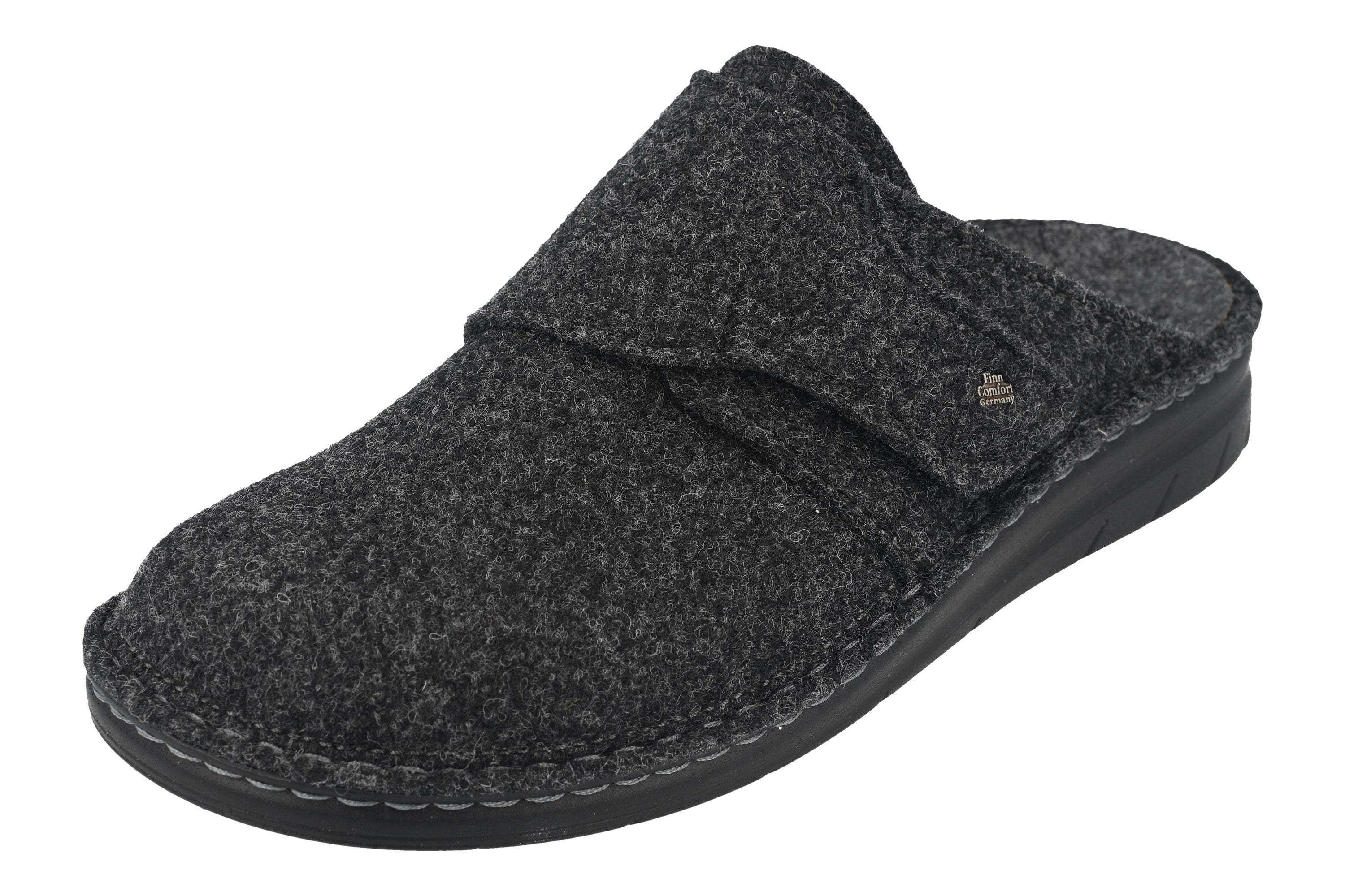FINN COMFORT ZAMS CLOG ANTHRACITE WOOLFELT
