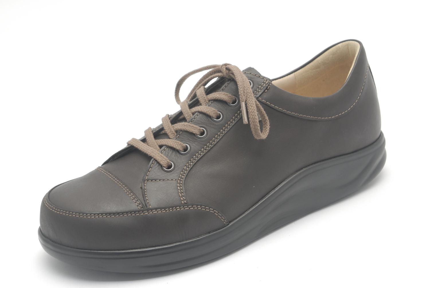 BASKETS FINN COMFORT HUELVA À LACETS MARRON MORO AVON