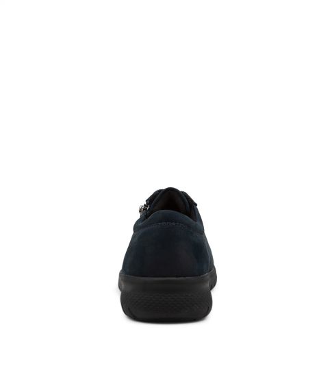 BASKETS ZIERA SOLAR À LACETS ET ZIP LATÉRAL EN NUBUCK BLEU MARINE