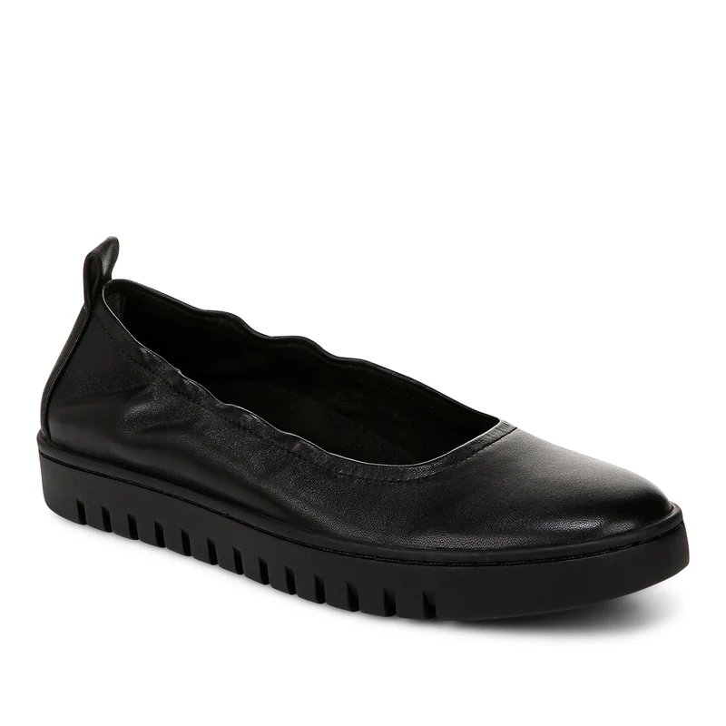 Ballerines plates VIONIC UPTOWN en cuir noir