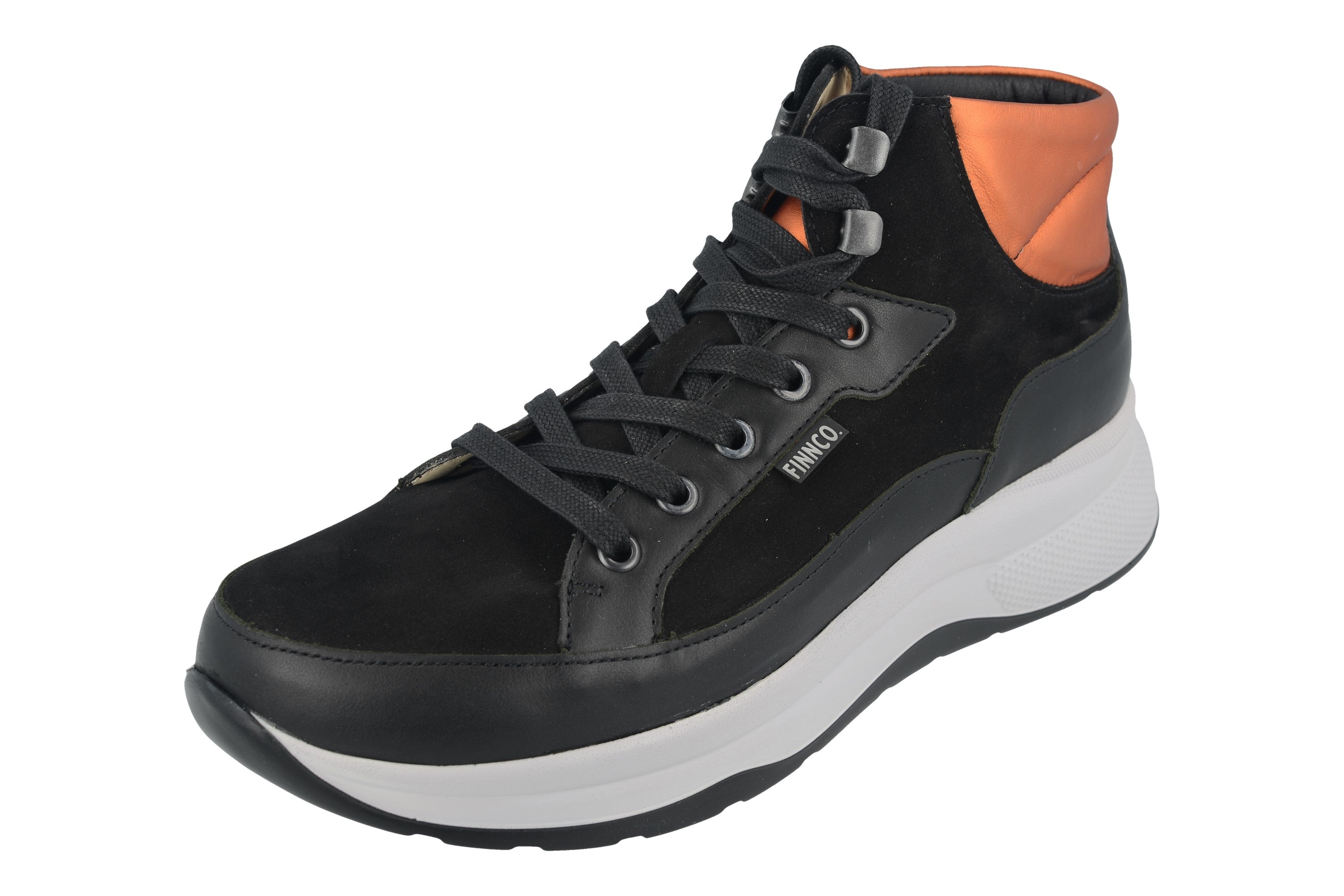 BOTTES FINN COMFORT DAYTONA NOIR/ARANCIA NAPPA
