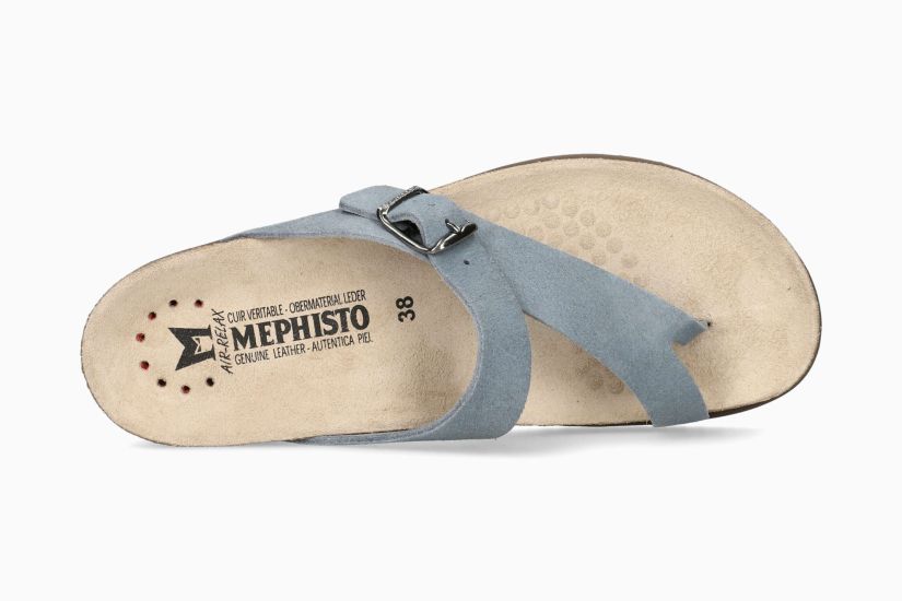 SANDALE MEPHISTO HELEN EN DAIM BLEU MARIN