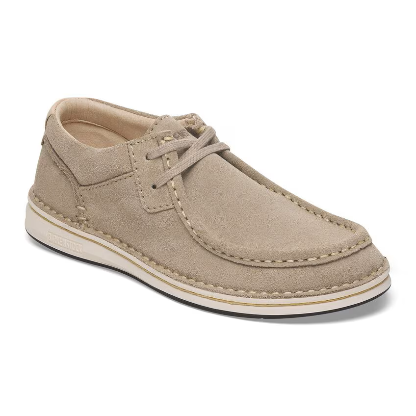 CHAUSSURES BIRKENSTOCK PASADENA À LACETS EN CUIR DAIM TAUPE