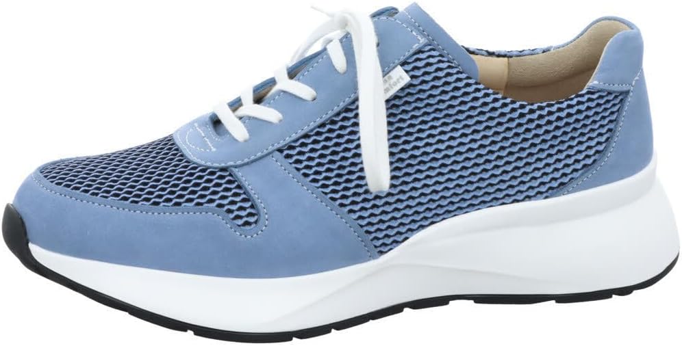 BASKETS FINN COMFORT LEGANES À LACETS BLEU CIEL NUBUK ROZA