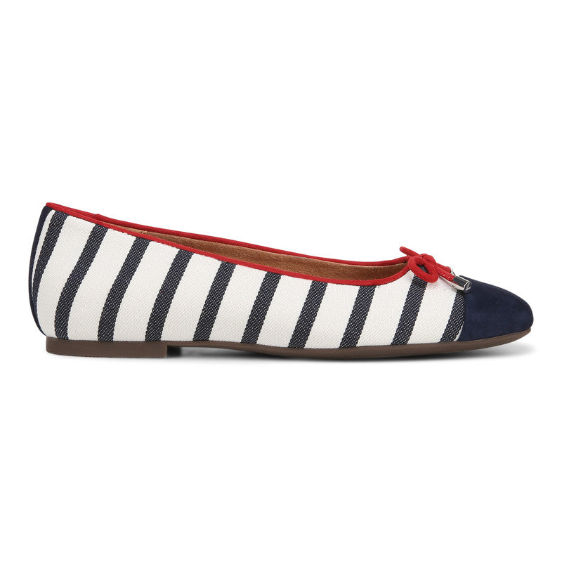 VIONIC JACINTH KLARA BLEU MARINE RAYURES BLANCHES
