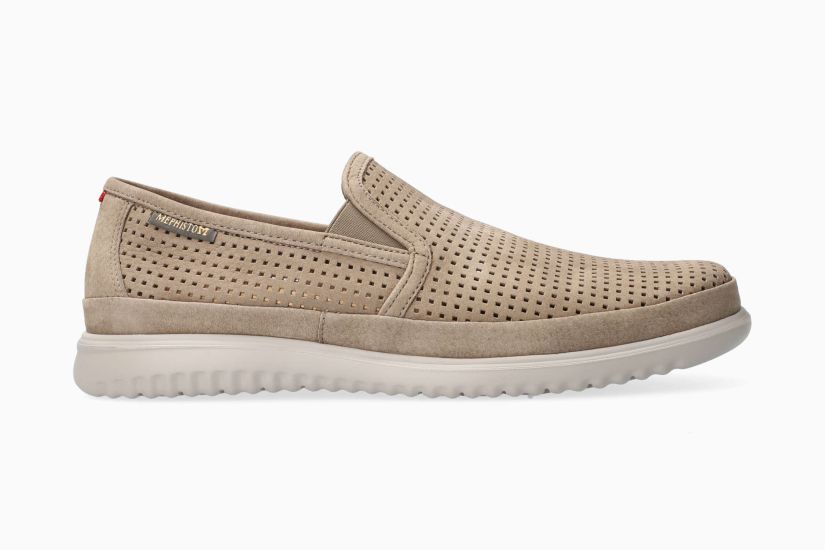 MEPHISTO TIAGO MEN SLIP ON SAND SUEDE LEATHER