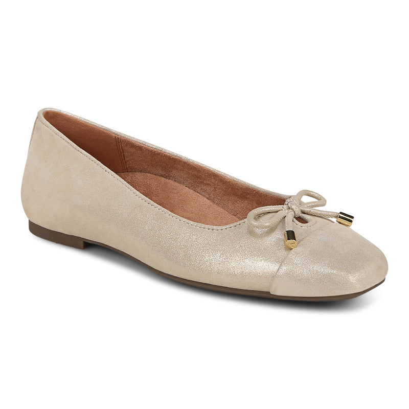 Ballerines VIONIC KLARA en cuir doré