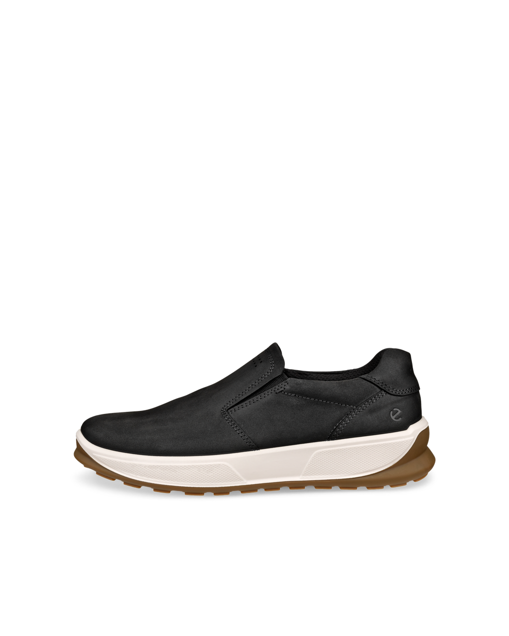 Baskets basses à enfiler en cuir noir ECCO BYWAY 2.0 pour homme