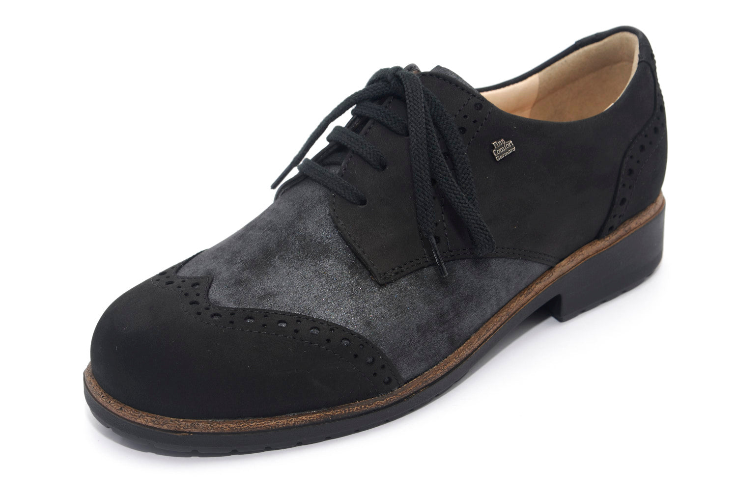 CHAUSSURES FINN COMFORT ASIAGO À LACETS NOIR/NERO BUGGY/POSEIDON