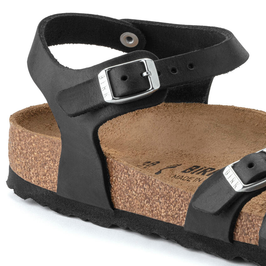 BIRKENSTOCK KUMBA CUIR HUILÉ NOIR
