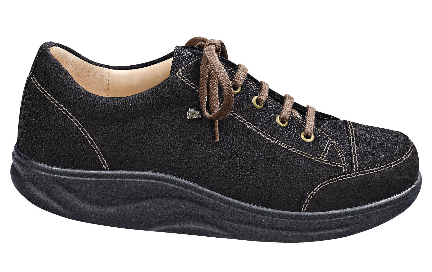 BASKETS FINN COMFORT IKEBUKURO À LACETS NOIRES RODEOBUCK