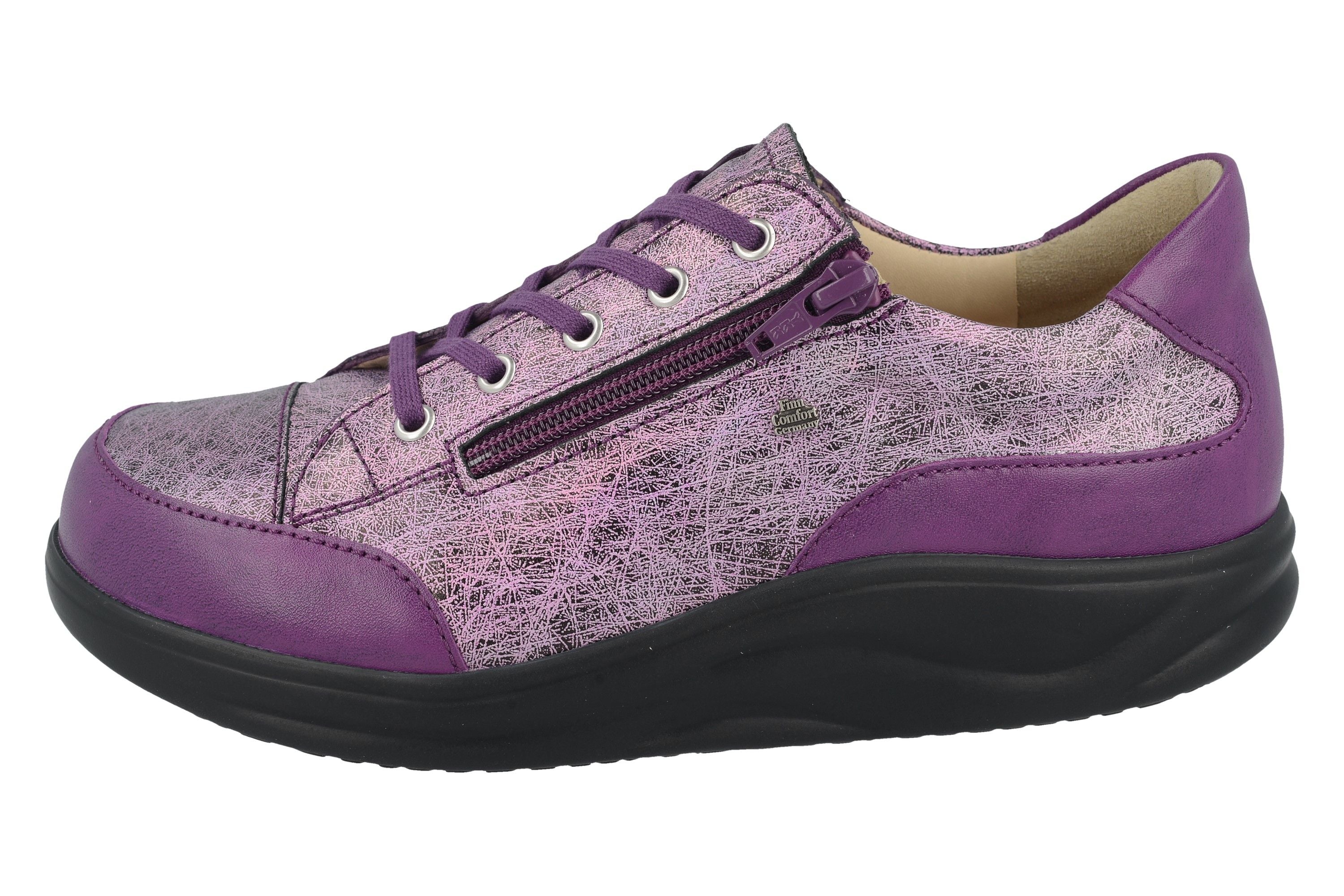 BASKETS FINN COMFORT HACHIOUJI RAISIN/ROSE NUBE/MAGLIA