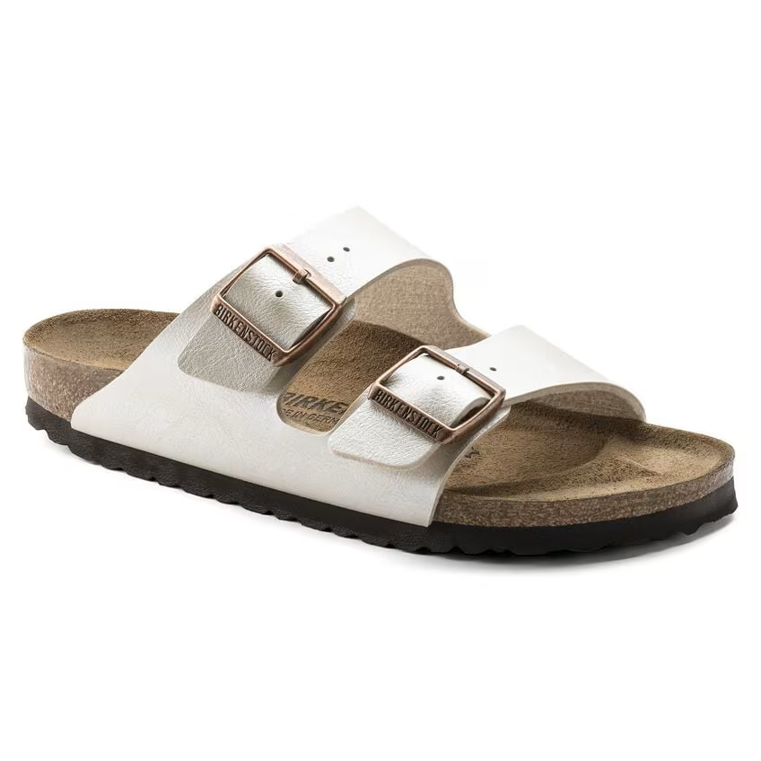 BIRKENSTOCK ARIZONA BIRKO FLOR GRACEFUL PEARL BLANC
