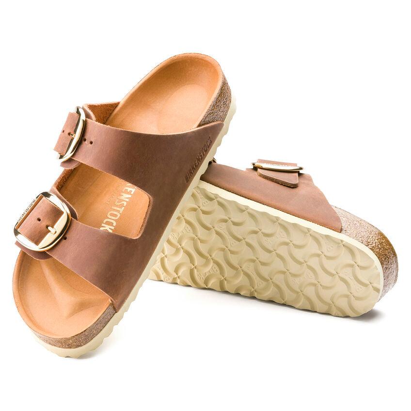 BIRKENSTOCK ARIZONA BIG BUCKLE COGNAC HUILÉ 