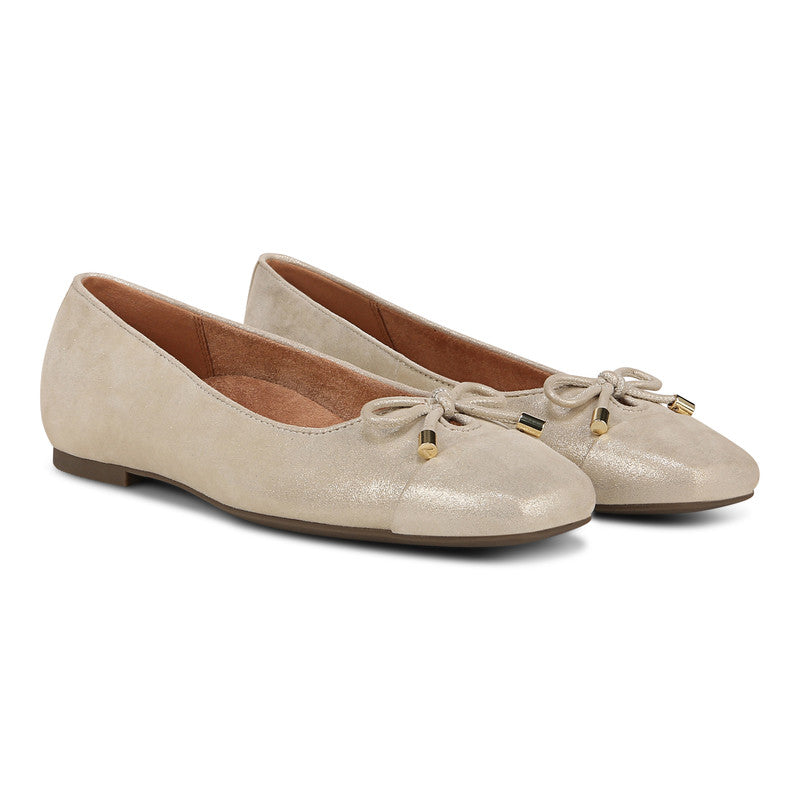 Ballerines VIONIC KLARA en cuir doré