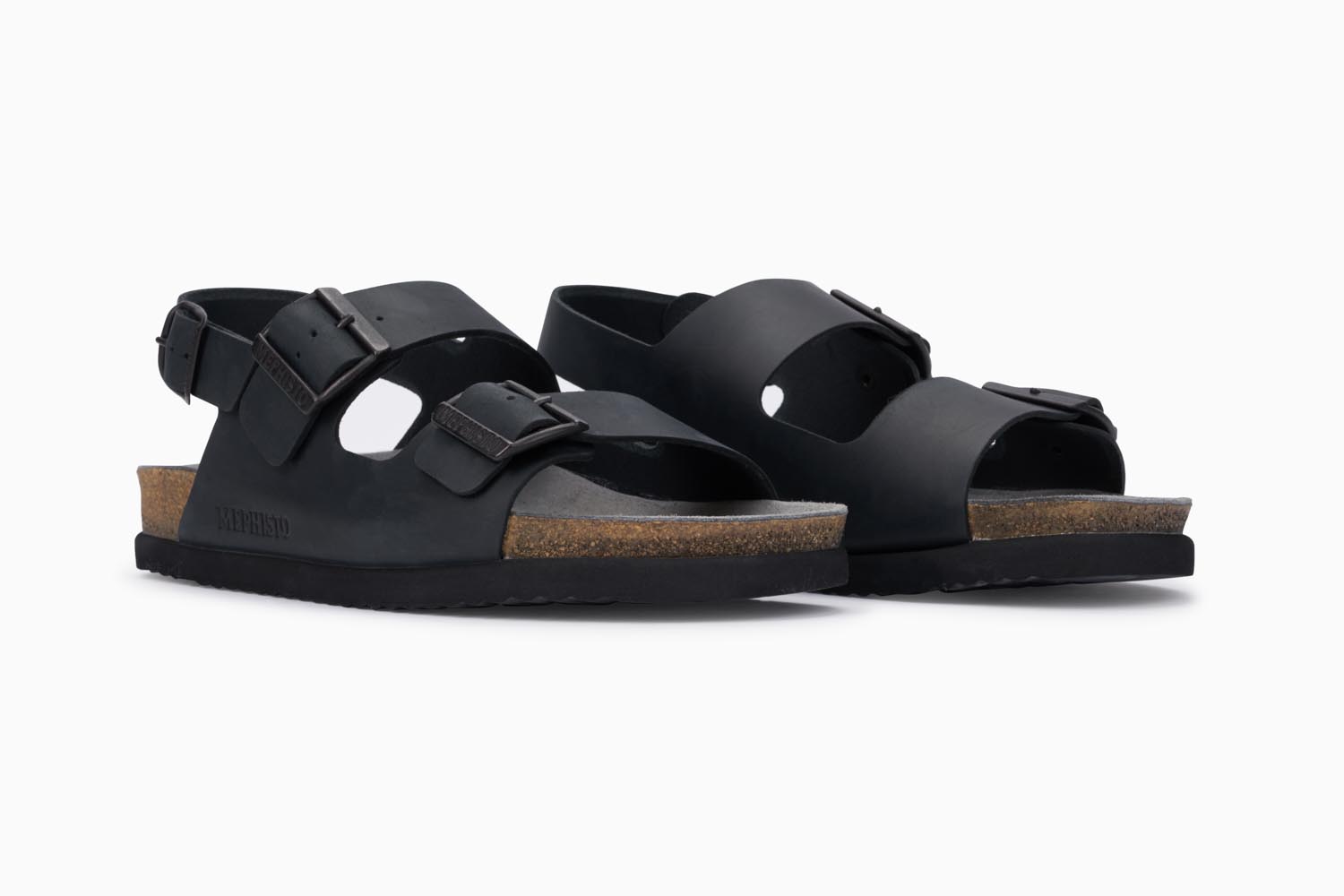 SANDALE MEPHISTO NARDO NOIRE À GRIFFURES