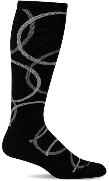 SOCKWELL IN THE LOOP 15-20 mmHg OTC NOIR
