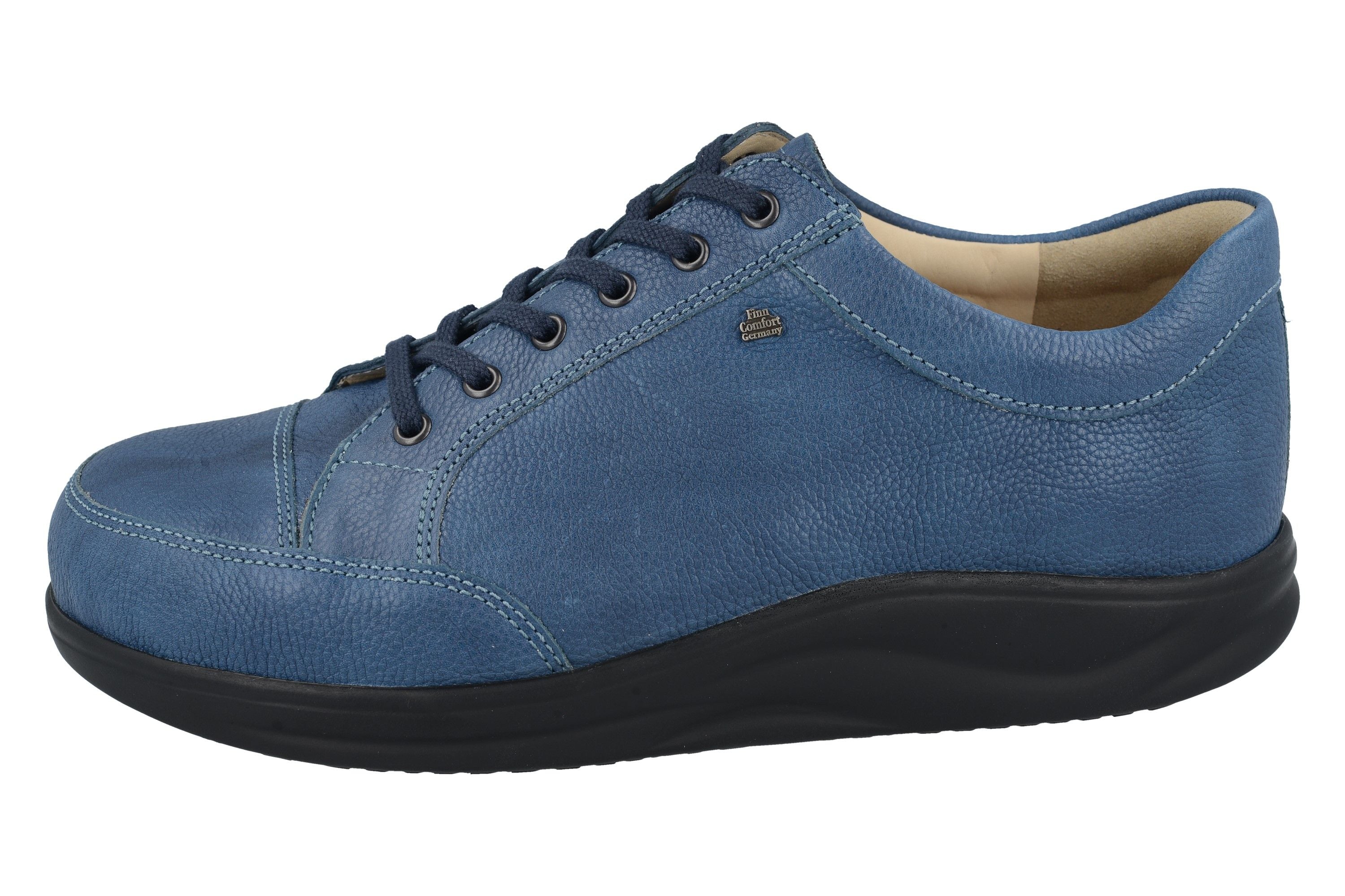 BASKETS FINN COMFORT HUELVA À LACETS BLEU DUSTIN