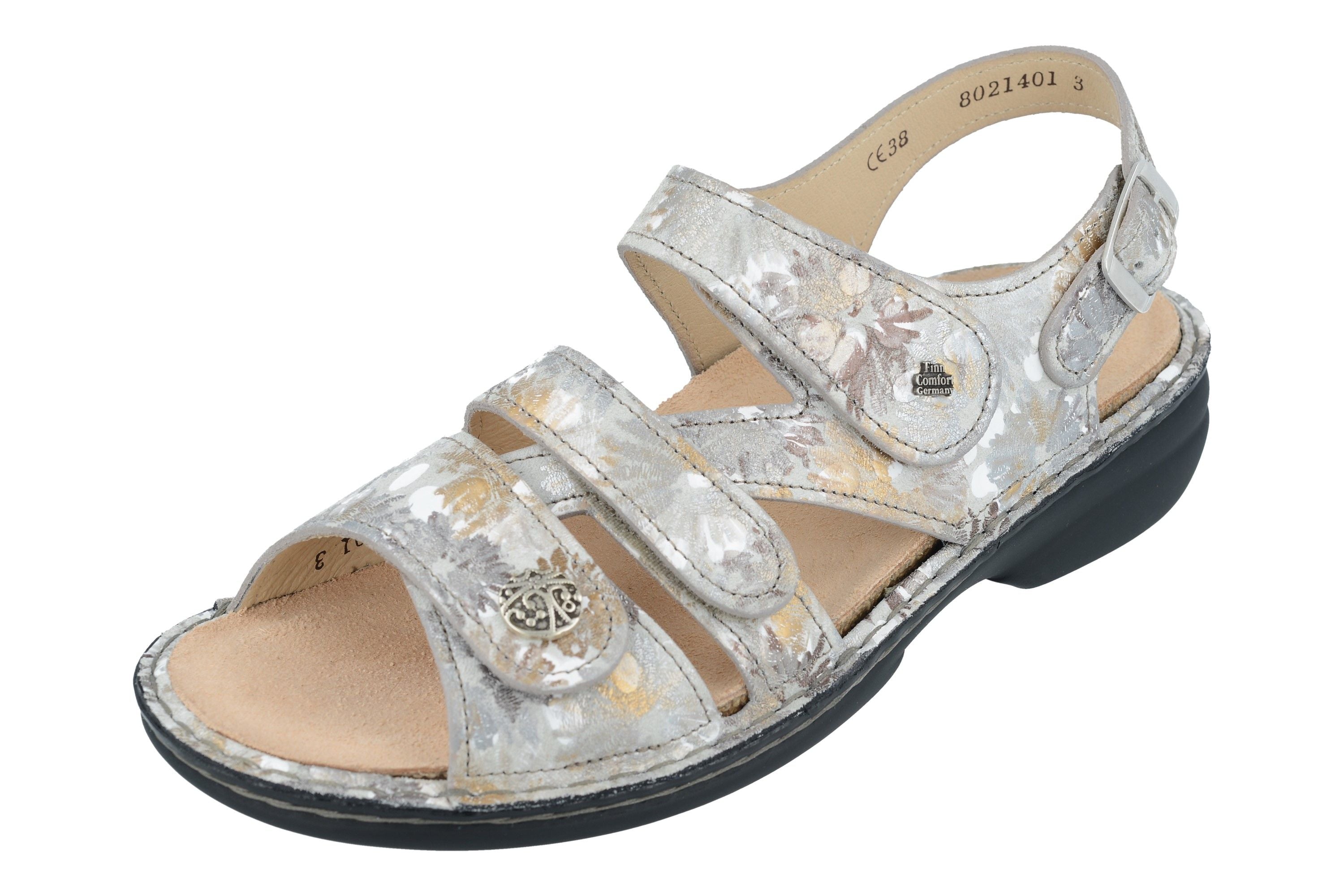 FINN COMFORT GOMERA SANDAL ARGENTO IRIS