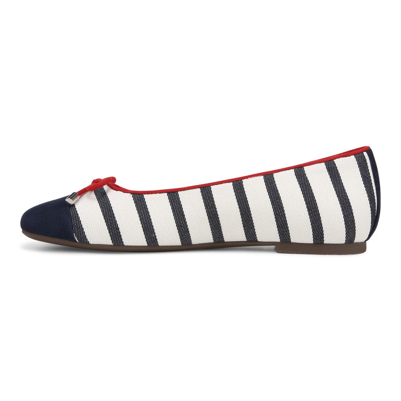 VIONIC JACINTH KLARA BLEU MARINE RAYURES BLANCHES