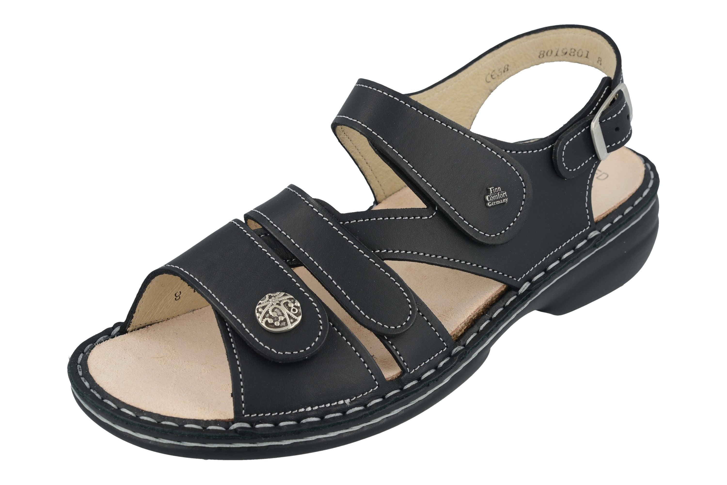 FINN COMFORT GOMERA SANDAL BLACK SIRIO