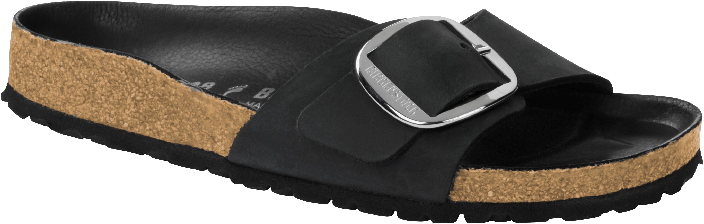 BIRKENSTOCK MADRID BIG BUCKLE CUIR HUILÉ NOIR 