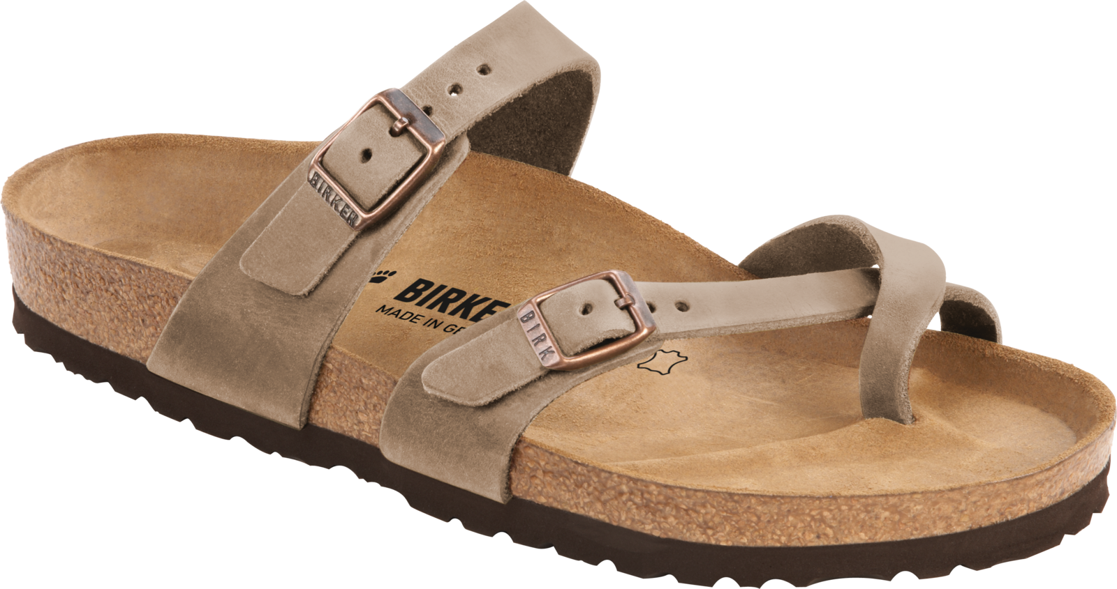 BIRKENSTOCK MAYARI CUIR MARRON TABAC